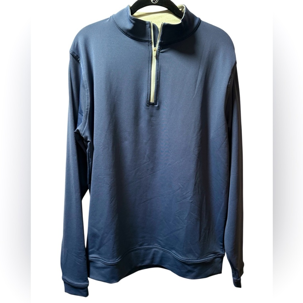 Peter Millar Crown Sport Perth Quarter Zip Navy